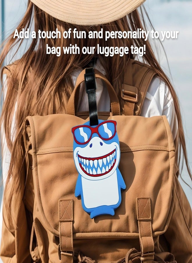 ANINIUCN Shark-Shaped Silicone Luggage Tag - Fun ID Label for Suitcases, Backpacks & Travel Bags - Unique Travel Accessory for Teens & Adults - Image 5